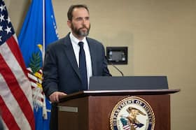 Special counsel Jack Smith makes a statement from his office in Washington on June 9, 2023.