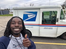 Jaylen Lockhart, 26, a U.S. postal worker in Aurora, Illinois, recently rescued a 75-year-old man who fell while walking his dog.