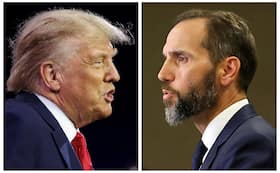 Donald Trump and Special Counsel Jack Smith in 2023. (Tasos Katopodis, Reuters; Kevin Wurm/Reuters)