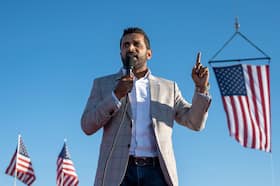Kash Patel speaks at a rally in Minden, Nevada, Oct. 8, 2022.