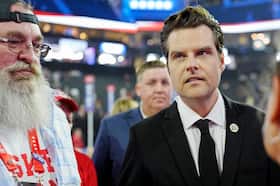Then-Rep. Matt Gaetz (R-Florida) at the Republican National Convention in Milwaukee in July.