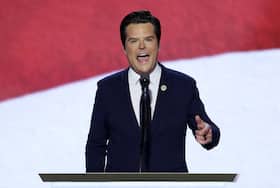 Matt Gaetz at the Republican National Convention in Milwaukee on July 17. (MIke Segar/Reuters)
